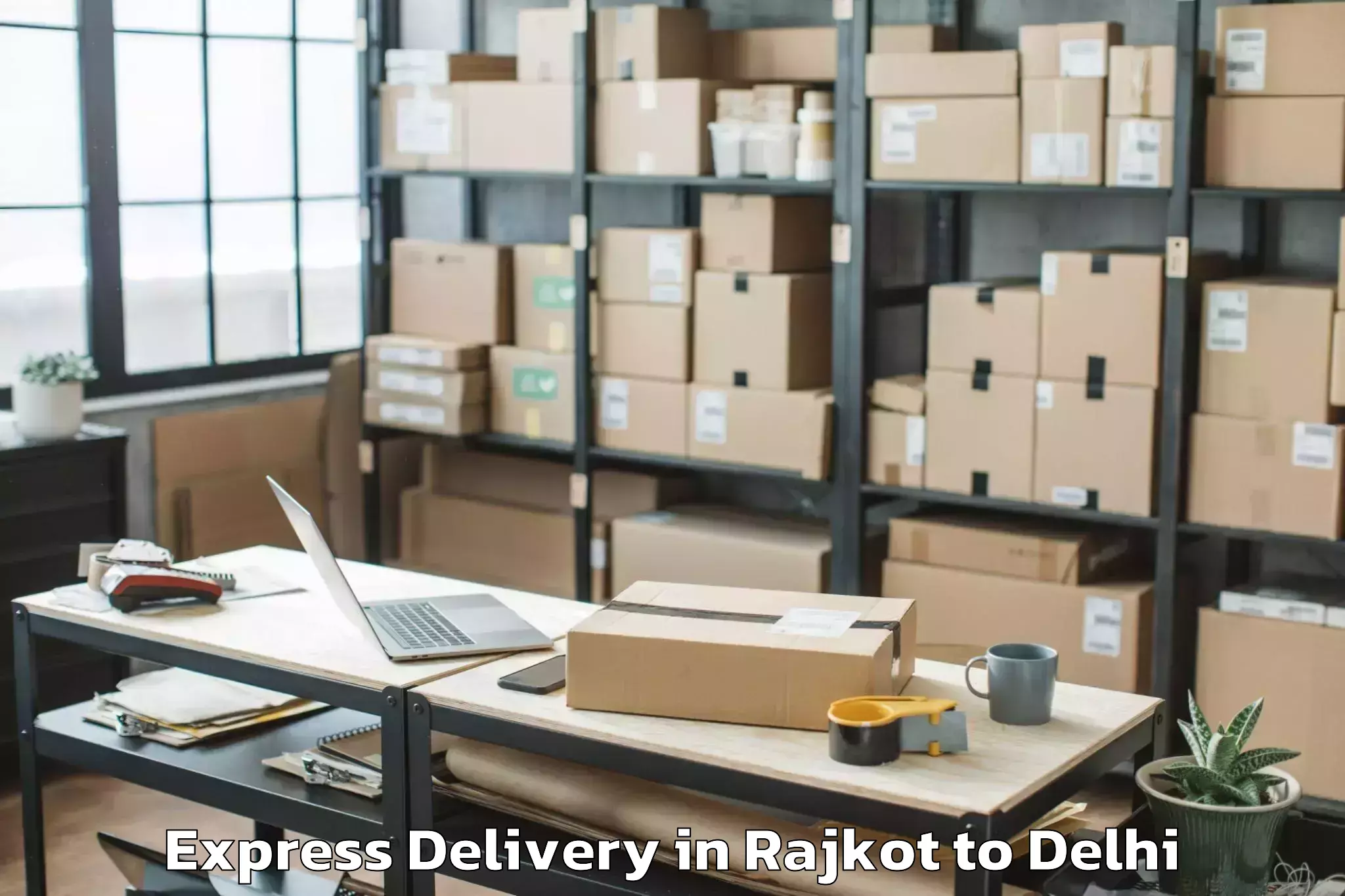 Book Rajkot to D Mall Rohini Express Delivery Online